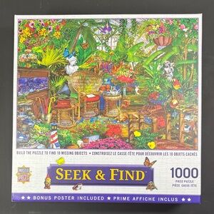 NEW Garden Hideaway 1000 Piece Jigsaw Puzzle by Master Pieces (Seek and Find)
